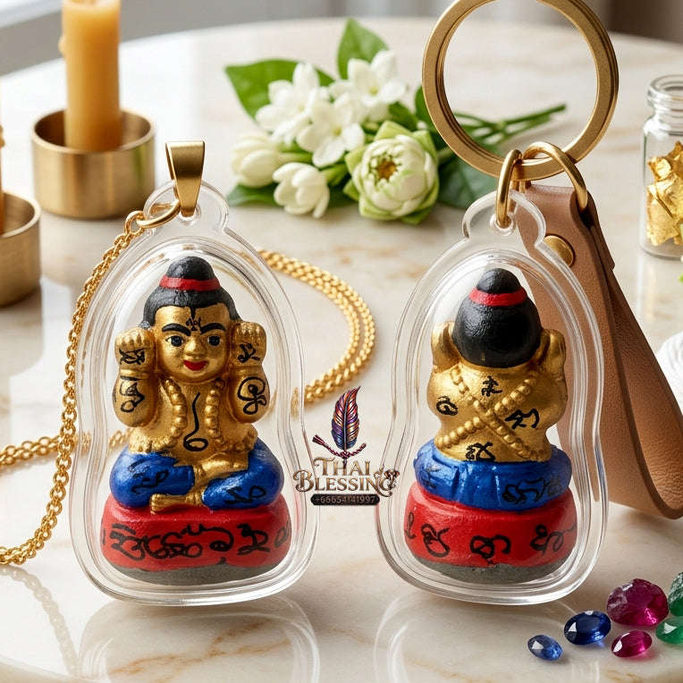 ✨ [The Sovereign of Manifested Intuition: The 2016 Master-Edition] Sacred "Kuman Thong (Single-Takrut Edition)" – Special "Sacred Powder" (Nuea Phong) Matrix Thai Blessing Co By RURUECHA