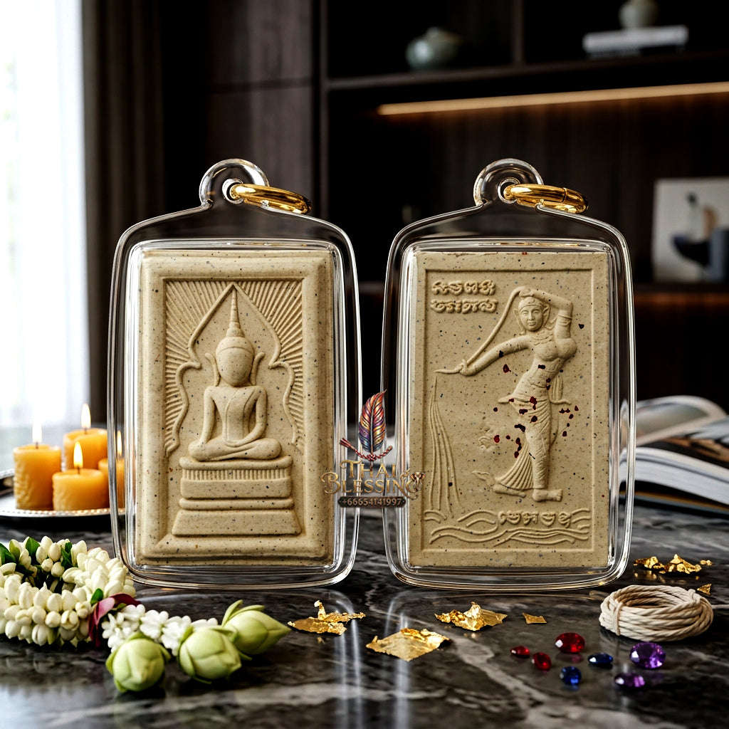 ✨ [The Sovereign of Manifested Opportunity: The 2018 Master-Edition] Sacred "Phra Waek Man Ngoen Lai Ma" (The Buddha Piercing the Veil of Infinite Wealth) – Master-Blessed by Luang Phor Thongdam, Wat Tham Ta Phian Thong (2018/2561) Thai