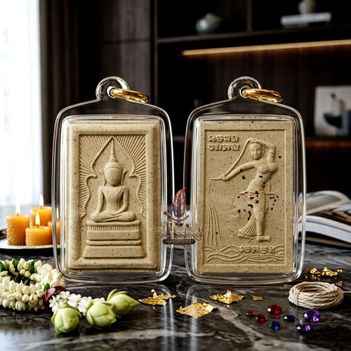 ✨ [The Sovereign of Manifested Opportunity: The 2018 Master-Edition] Sacred "Phra Waek Man Ngoen Lai Ma" (The Buddha Piercing the Veil of Infinite Wealth) – Master-Blessed by Luang Phor Thongdam, Wat Tham Ta Phian Thong (2018/2561) Thai
