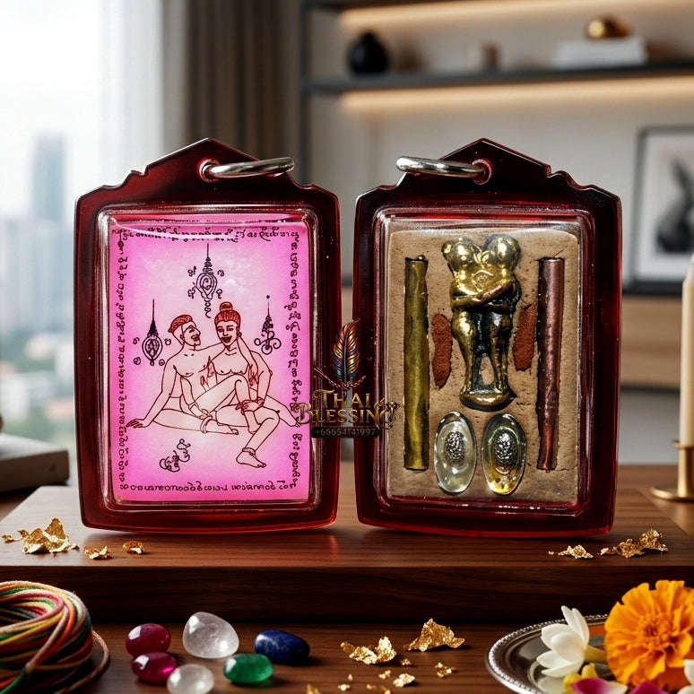 ✨ [The Sovereign of Masculine Union: Master-Edition Locket] Sacred "Phaya The Krua" (The Lord of Universal Enticement) – Special "Pink-Field" Edition (Same-Sex Attraction) – Master-Blessed by Achan Manit Techawaro (2021) Thai Blessing Co By