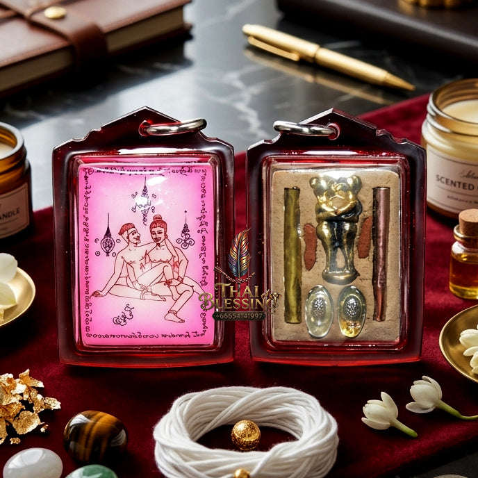 ✨ [The Sovereign of Masculine Union: Master-Edition Locket] Sacred "Phaya The Krua" (The Lord of Universal Enticement) – Special "Pink-Field" Edition (Same-Sex Attraction) – Master-Blessed by Achan Manit Techawaro (2021) Thai Blessing Co By