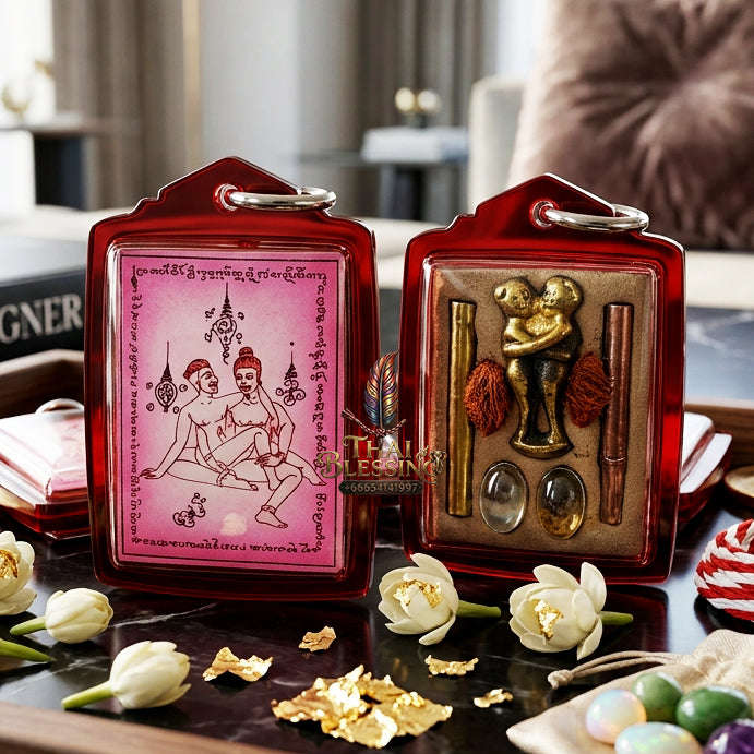 ✨ [The Sovereign of Masculine Union: Master-Edition Locket] Sacred "Phaya The Krua" (The Lord of Universal Enticement) – Special "Pink-Field" Edition (Same-Sex Attraction) – Master-Blessed by Achan Manit Techawaro (2021) Thai Blessing Co By