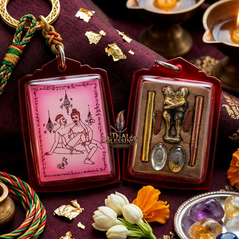 ✨ [The Sovereign of Masculine Union: Master-Edition Locket] Sacred "Phaya The Krua" (The Lord of Universal Enticement) – Special "Pink-Field" Edition (Same-Sex Attraction) – Master-Blessed by Achan Manit Techawaro (2021) Thai Blessing Co By