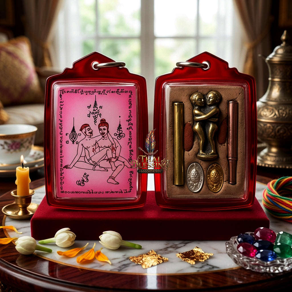 ✨ [The Sovereign of Masculine Union: Master-Edition Locket] Sacred "Phaya The Krua" (The Lord of Universal Enticement) – Special "Pink-Field" Edition (Same-Sex Attraction) – Master-Blessed by Achan Manit Techawaro (2021) Thai Blessing Co By