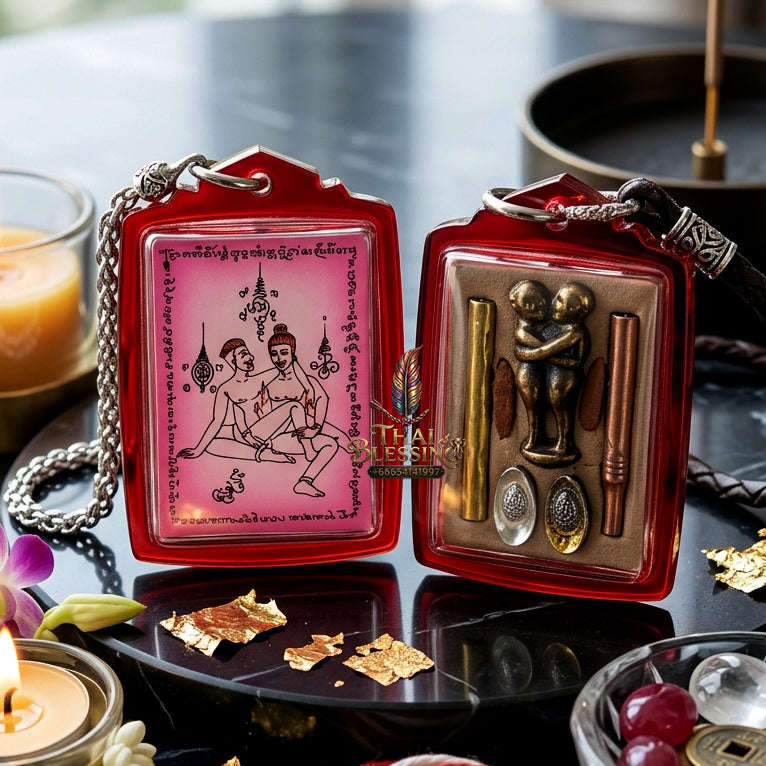 ✨ [The Sovereign of Masculine Union: Master-Edition Locket] Sacred "Phaya The Krua" (The Lord of Universal Enticement) – Special "Pink-Field" Edition (Same-Sex Attraction) – Master-Blessed by Achan Manit Techawaro (2021) Thai Blessing Co By