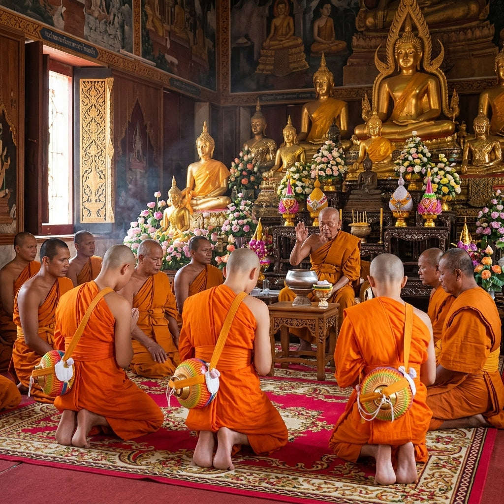 ✨ [The Sovereign of Merit & Devotion: The Master-Edition] Sacred "Phra Trai Asai" (The Essential Monk’s Robe Set) – Special "High-Grade Tore Fabric" (Tore-Poly) – Royal-Preferred Color Edition Thai Blessing Co By RURUECHA