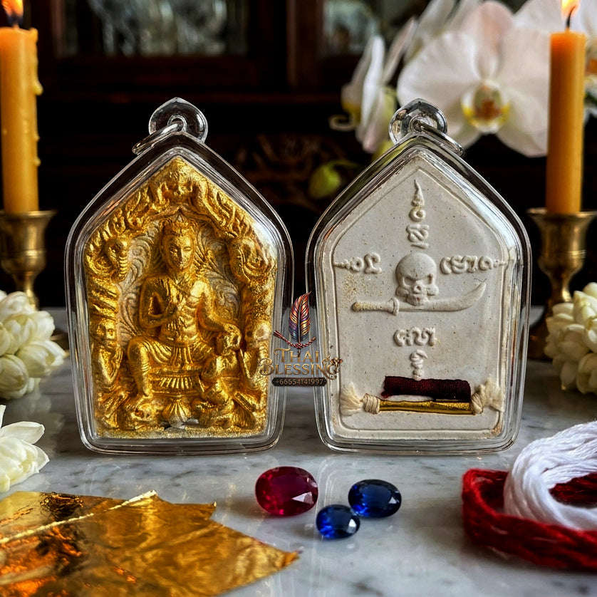 ✨ [The Sovereign of Mesmeric Allure: The 2016 Master-Edition] Sacred "Khun Phaen Phrai Ueang Kham" (The Golden-Orchid Spirit Warrior) – Special "Pathamang Khao" (Sacred White-Powder) Thai Blessing Co By RURUECHA