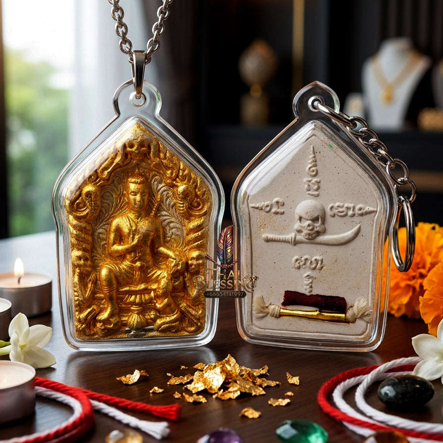 ✨ [The Sovereign of Mesmeric Allure: The 2016 Master-Edition] Sacred "Khun Phaen Phrai Ueang Kham" (The Golden-Orchid Spirit Warrior) – Special "Pathamang Khao" (Sacred White-Powder) Thai Blessing Co By RURUECHA