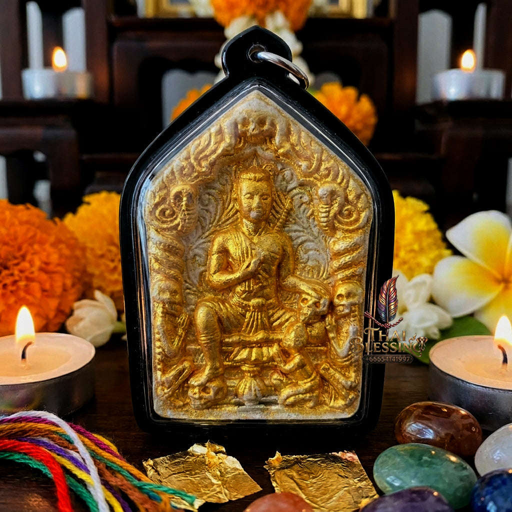✨ [The Sovereign of Mesmeric Allure: The 2016 Master-Edition] Sacred "Khun Phaen Phrai Ueang Kham" (The Golden-Orchid Spirit Warrior) – Special "Pathamang Khao" (Sacred White-Powder) Thai Blessing Co By RURUECHA