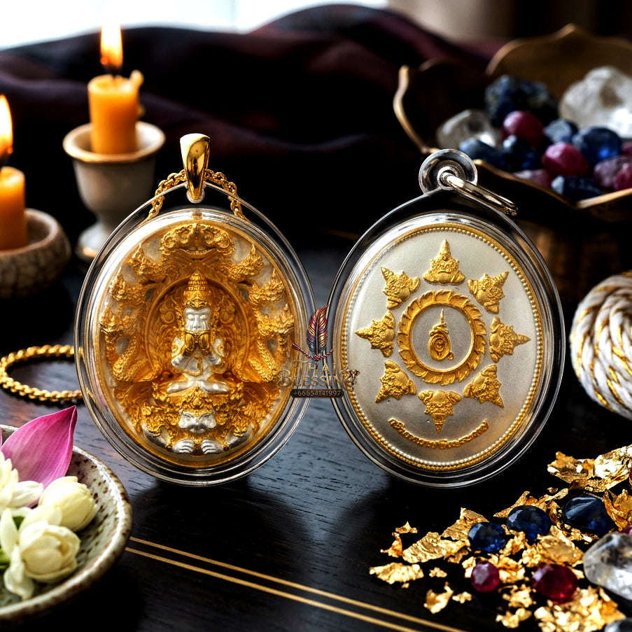 ✨ [The Sovereign of Miraculous Overturn: The 2026 Master-Edition] Sacred "Rian Lor Phangkaphon" (The Ultimate Obstacle-Crusher) – High-Contrast "2K Finish" (Silver & Gold Dual-Tone) on Sacred Bronze (Samrit) Thai Blessing Co By RURUECHA