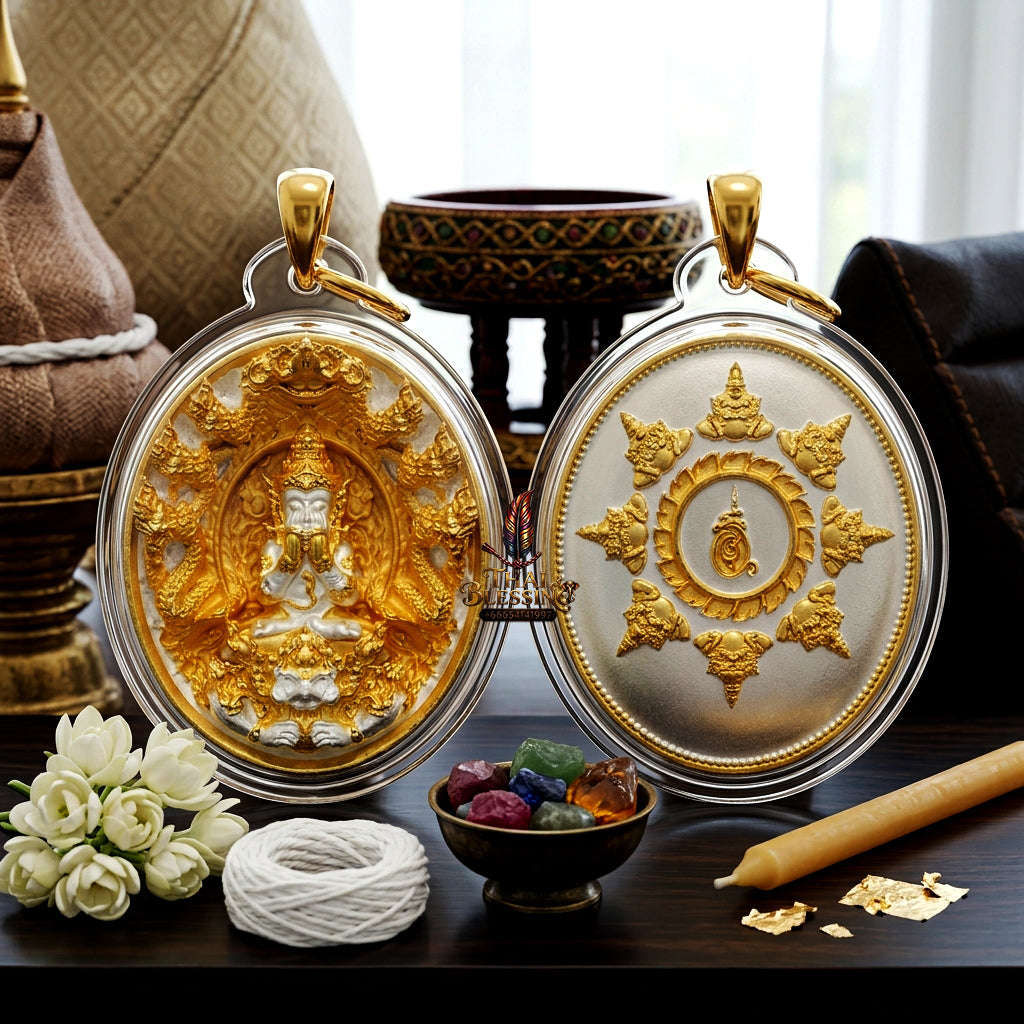 ✨ [The Sovereign of Miraculous Overturn: The 2026 Master-Edition] Sacred "Rian Lor Phangkaphon" (The Ultimate Obstacle-Crusher) – High-Contrast "2K Finish" (Silver & Gold Dual-Tone) on Sacred Bronze (Samrit) Thai Blessing Co By RURUECHA