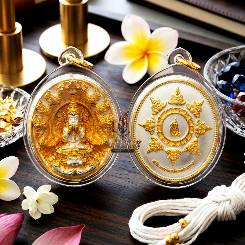 ✨ [The Sovereign of Miraculous Overturn: The 2026 Master-Edition] Sacred "Rian Lor Phangkaphon" (The Ultimate Obstacle-Crusher) – High-Contrast "2K Finish" (Silver & Gold Dual-Tone) on Sacred Bronze (Samrit) Thai Blessing Co By RURUECHA