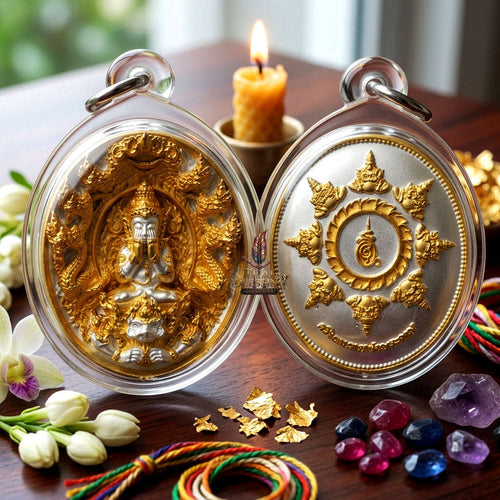 ✨ [The Sovereign of Miraculous Overturn: The 2026 Master-Edition] Sacred "Rian Lor Phangkaphon" (The Ultimate Obstacle-Crusher) – High-Contrast "2K Finish" (Silver & Gold Dual-Tone) on Sacred Bronze (Samrit)