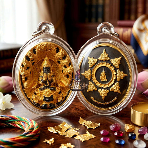 ✨ [The Sovereign of Miraculous Overturn: The 2026 Master-Edition] Sacred "Rian Lor Phangkaphon" (The Ultimate Obstacle-Crusher) – High-Contrast "Black-Gold" (Black Rhodium & Gold) Finish on Sacred Bronze (Samrit)