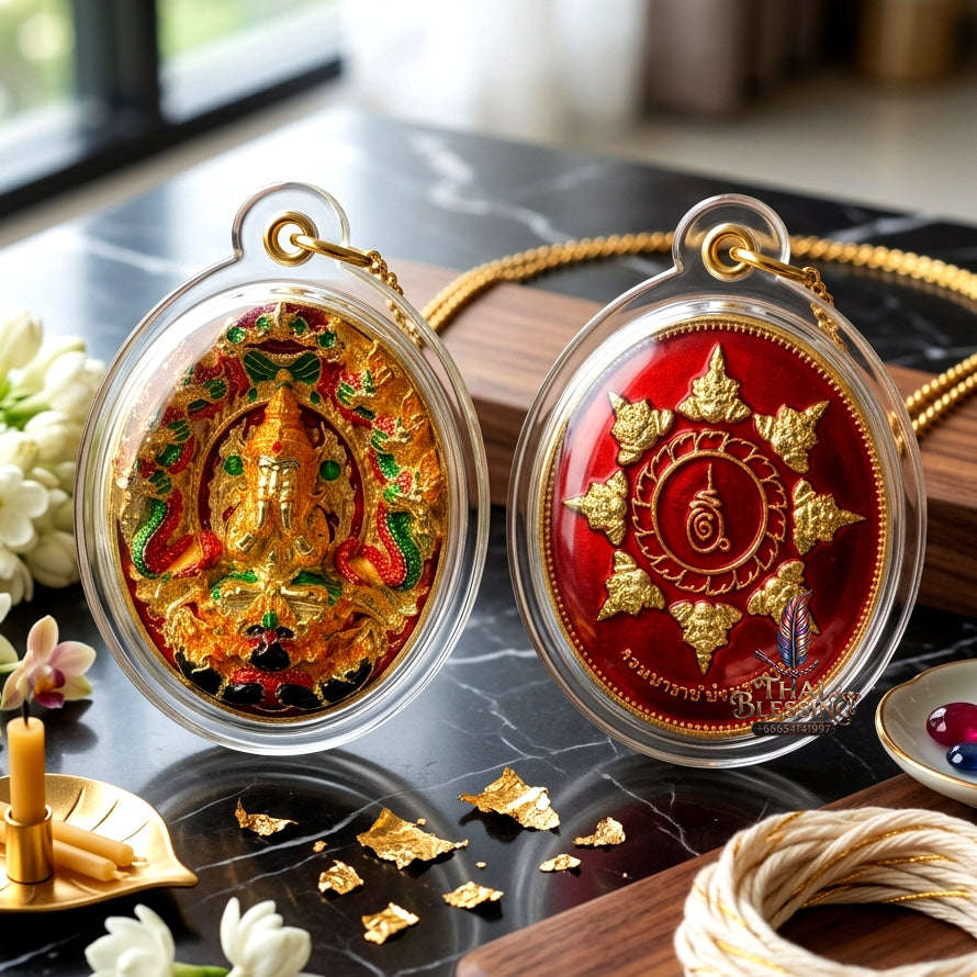 ✨ [The Sovereign of Miraculous Overturn: The 2026 Master-Edition] Sacred "Rian Lor Phangkaphon" (The Ultimate Obstacle-Crusher) – Longya Enamel Accent on Gold-Plated Sacred Bronze (Samrit) Thai Blessing Co By RURUECHA