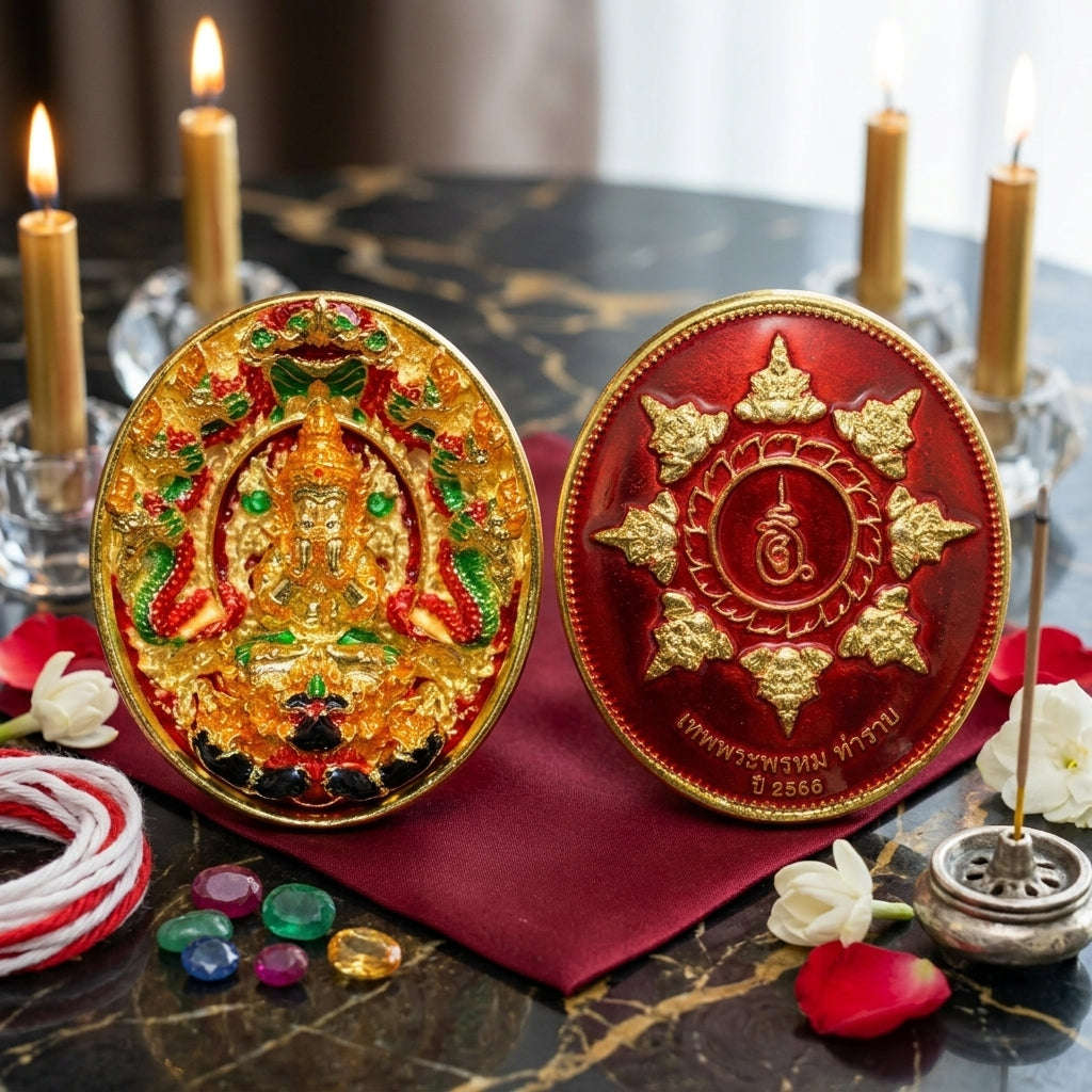 ✨ [The Sovereign of Miraculous Overturn: The 2026 Master-Edition] Sacred "Rian Lor Phangkaphon" (The Ultimate Obstacle-Crusher) – Longya Enamel Accent on Gold-Plated Sacred Bronze (Samrit) Thai Blessing Co By RURUECHA