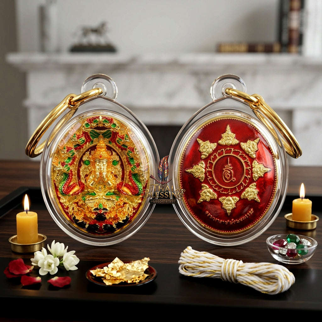 ✨ [The Sovereign of Miraculous Overturn: The 2026 Master-Edition] Sacred "Rian Lor Phangkaphon" (The Ultimate Obstacle-Crusher) – Longya Enamel Accent on Gold-Plated Sacred Bronze (Samrit) Thai Blessing Co By RURUECHA