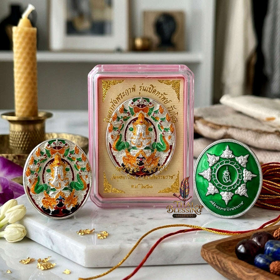 ✨ [The Sovereign of Miraculous Overturn: The 2026 Master-Edition] Sacred "Rian Lor Phangkaphon" (The Ultimate Obstacle-Crusher) – Longya Enamel Accent on Silver-Plated Sacred Bronze (Samrit) Thai Blessing Co By RURUECHA