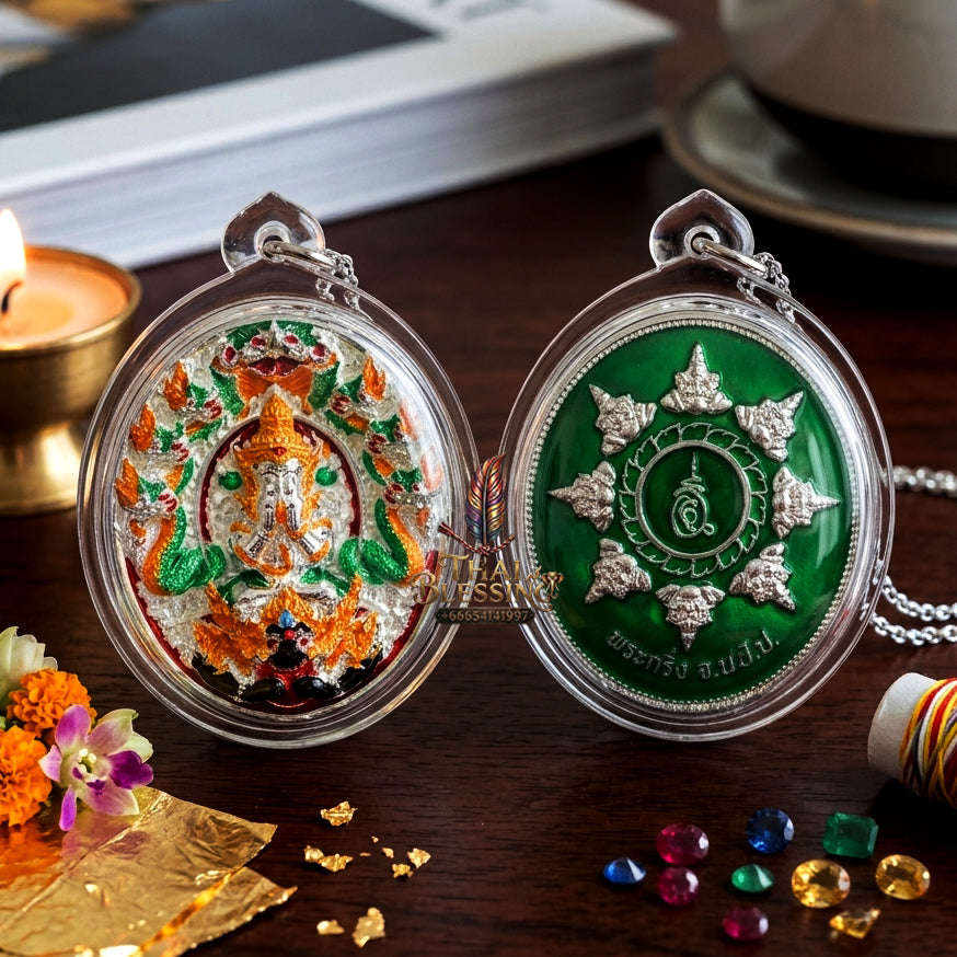 ✨ [The Sovereign of Miraculous Overturn: The 2026 Master-Edition] Sacred "Rian Lor Phangkaphon" (The Ultimate Obstacle-Crusher) – Longya Enamel Accent on Silver-Plated Sacred Bronze (Samrit) Thai Blessing Co By RURUECHA