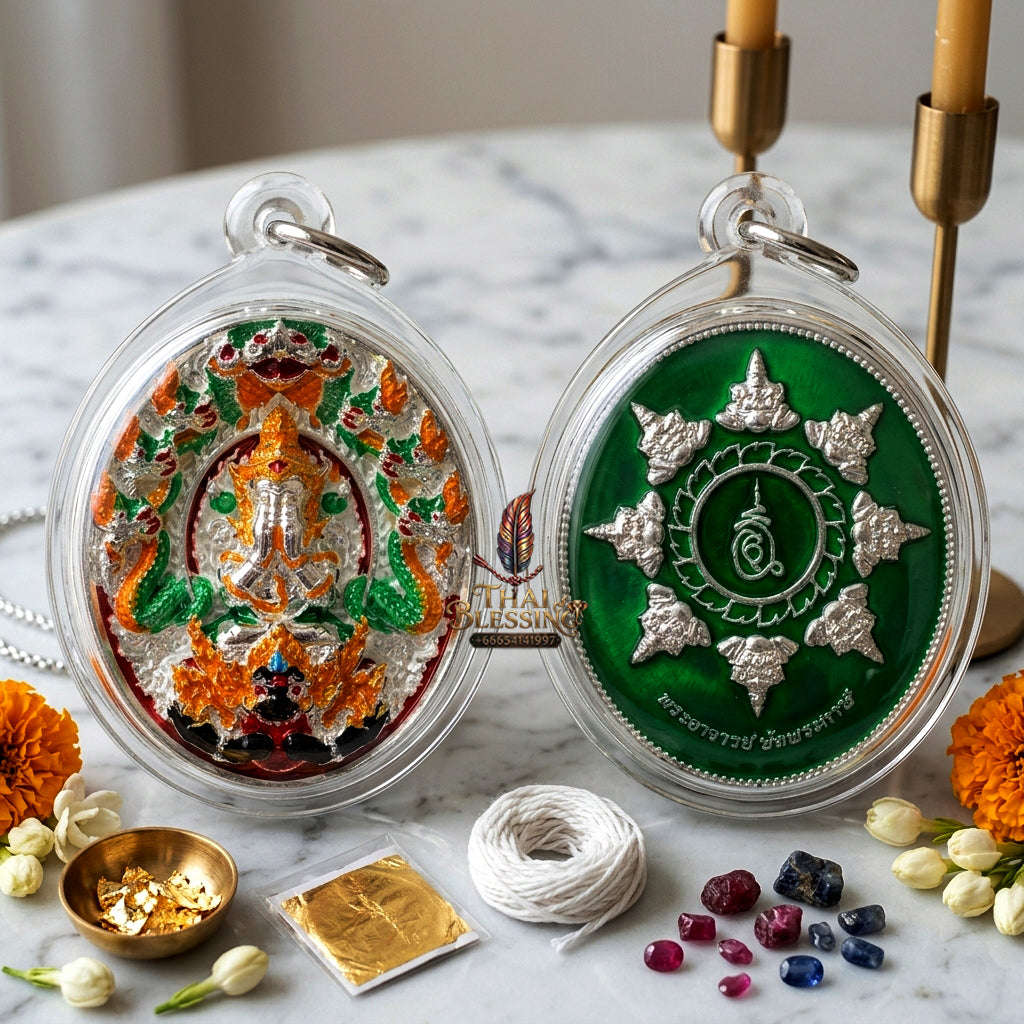 ✨ [The Sovereign of Miraculous Overturn: The 2026 Master-Edition] Sacred "Rian Lor Phangkaphon" (The Ultimate Obstacle-Crusher) – Longya Enamel Accent on Silver-Plated Sacred Bronze (Samrit) Thai Blessing Co By RURUECHA