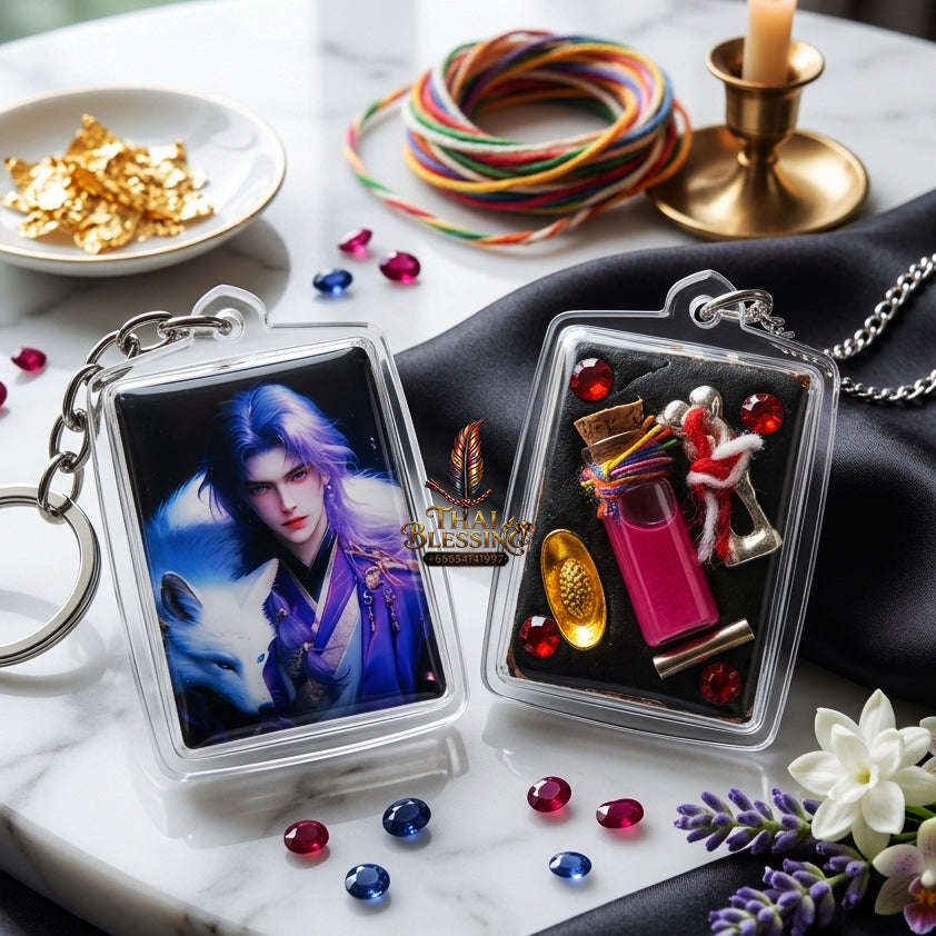 ✨ [The Sovereign of Mystical Allure: The 2025 Master-Edition] Sacred "Male Fox Deity Locket" (The Nine-Tailed Fox King of Wealth & Charm) – Master-Blessed by Kruba Baeng, Wat Ban Tanot (2025/2568) Thai Blessing Co By RURUECHA