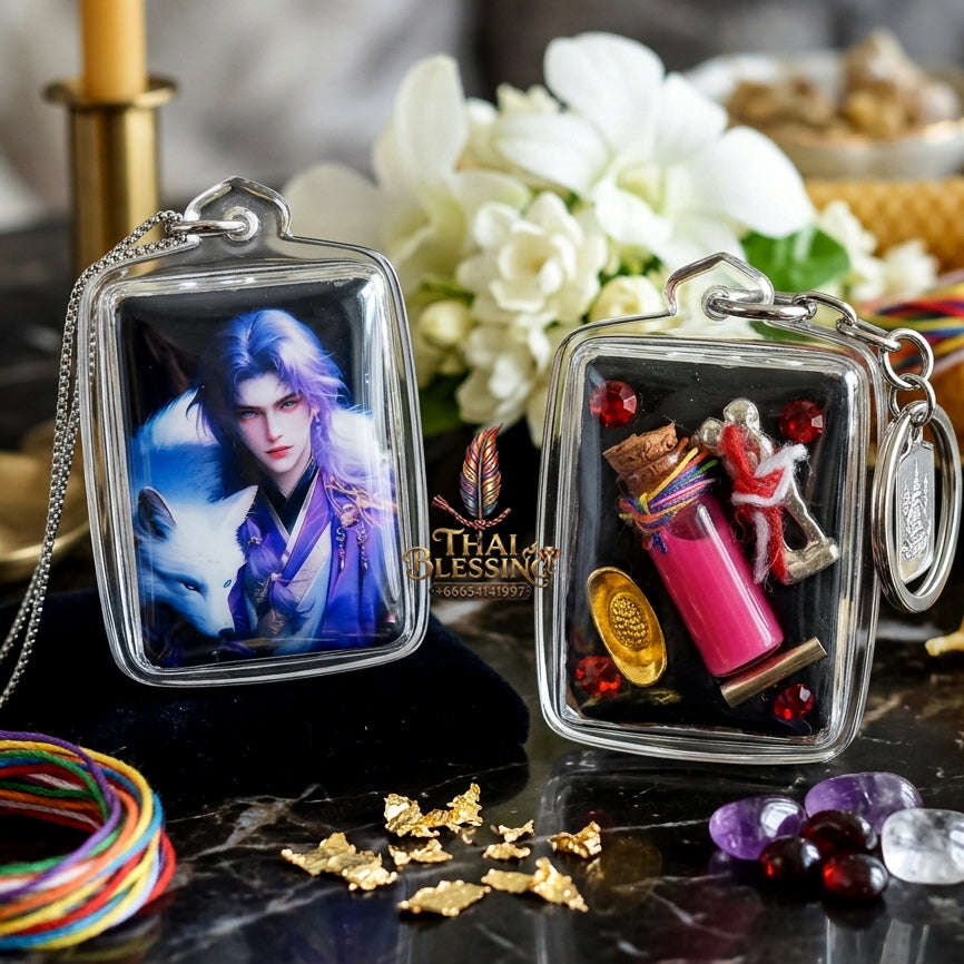 ✨ [The Sovereign of Mystical Allure: The 2025 Master-Edition] Sacred "Male Fox Deity Locket" (The Nine-Tailed Fox King of Wealth & Charm) – Master-Blessed by Kruba Baeng, Wat Ban Tanot (2025/2568) Thai Blessing Co By RURUECHA