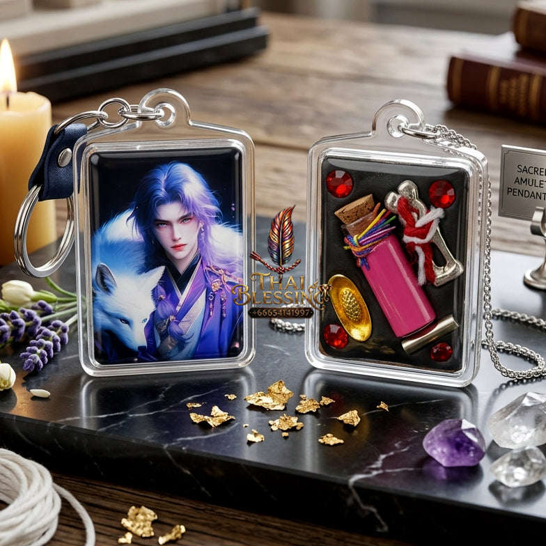 ✨ [The Sovereign of Mystical Allure: The 2025 Master-Edition] Sacred "Male Fox Deity Locket" (The Nine-Tailed Fox King of Wealth & Charm) – Master-Blessed by Kruba Baeng, Wat Ban Tanot (2025/2568) Thai Blessing Co By RURUECHA