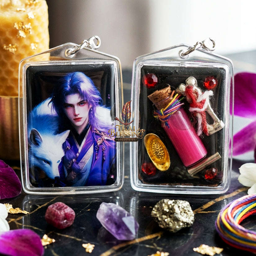 ✨ [The Sovereign of Mystical Allure: The 2025 Master-Edition] Sacred "Male Fox Deity Locket" (The Nine-Tailed Fox King of Wealth & Charm) – Master-Blessed by Kruba Baeng, Wat Ban Tanot (2025/2568) Thai Blessing Co By RURUECHA