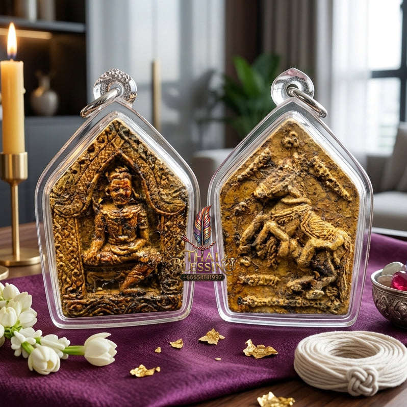 ✨ [The Sovereign of Nine-Fold Mysteries: The 2017 Master-Edition] Sacred "Khun Phaen 9 Athan" (Khun Phaen of the Nine Occult Forces) – Master-Blessed by Phra Achan Manop, Wat Pa Muead (2017/2560) Thai Blessing Co By RURUECHA