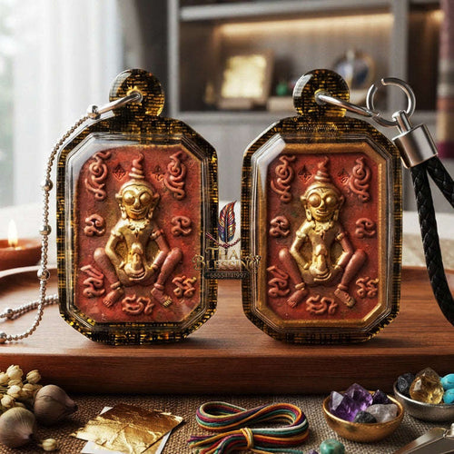 ✨ [The Sovereign of Primal Attraction & Boundless Wealth] Sacred "Inn Khu Saneha Pha Ruay" (The Couple of Desire & Prosperity) – Special Edition: Crafted from the Legendary "Red Chicken" (Kai Daeng) Herb Thai Blessing Co By RURUECHA