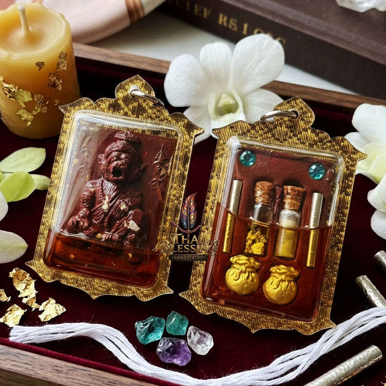 ✨ [The Sovereign of Primal Authority: The 2026 Master-Edition] Sacred "Pu Chao Saming Phrai" (The Great Rishi of the Tiger-Spirit) – Special "Rishi Herb & Mekong River Mineral" Matrix – Encased in "Pu Chao Saming Phrai" Attraction Oil Thai