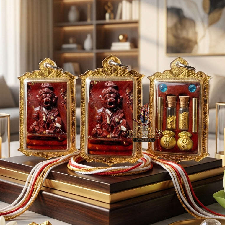 ✨ [The Sovereign of Primal Authority: The 2026 Master-Edition] Sacred "Pu Chao Saming Phrai" (The Great Rishi of the Tiger-Spirit) – Special "Rishi Herb & Mekong River Mineral" Matrix – Encased in "Pu Chao Saming Phrai" Attraction Oil Thai