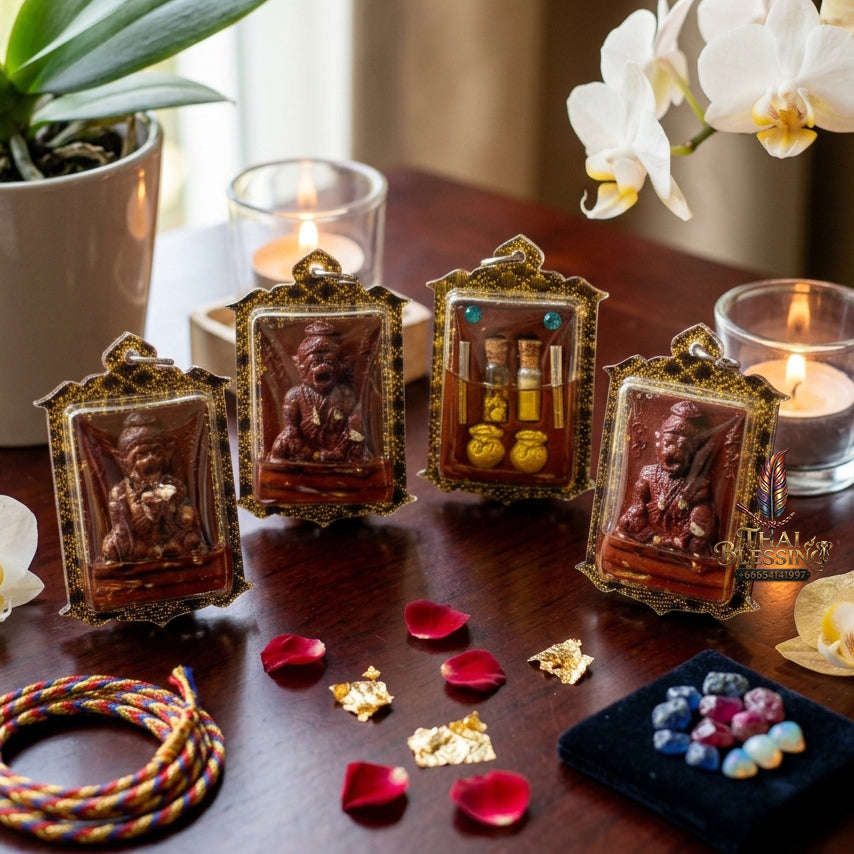 ✨ [The Sovereign of Primal Authority: The 2026 Master-Edition] Sacred "Pu Chao Saming Phrai" (The Great Rishi of the Tiger-Spirit) – Special "Rishi Herb & Mekong River Mineral" Matrix – Encased in "Pu Chao Saming Phrai" Attraction Oil Thai