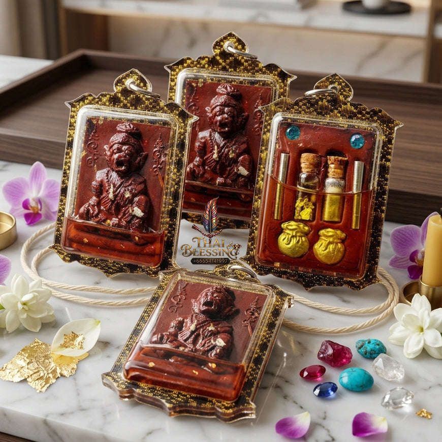 ✨ [The Sovereign of Primal Authority: The 2026 Master-Edition] Sacred "Pu Chao Saming Phrai" (The Great Rishi of the Tiger-Spirit) – Special "Rishi Herb & Mekong River Mineral" Matrix – Encased in "Pu Chao Saming Phrai" Attraction Oil Thai