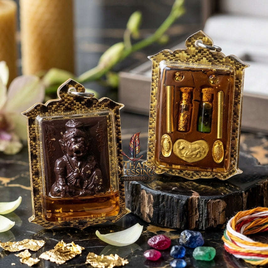 ✨ [The Sovereign of Primal Authority: The 2026 Master-Edition] Sacred "Pu Chao Saming Phrai" (The Great Rishi of the Tiger-Spirit) – Special "Sacred Incense Ash & Mekong River Mineral" Matrix – Encased in "Pu Chao Saming Phrai" Attraction Oil