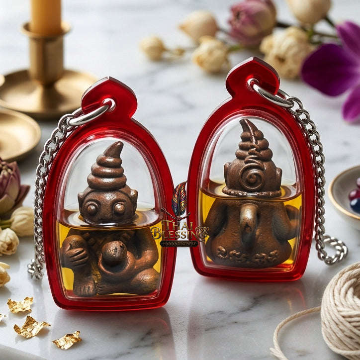 ✨ [The Sovereign of Primal Desire: The Master-Edition] Sacred "Phra Ngang - Samrit Matrix" (The Lord of Unbound Magnetism) – Special "108-Herb & Wasp Nest" Matrix – Encased in "Golden Flower" Attraction Oil Thai Blessing Co By RURUECHA