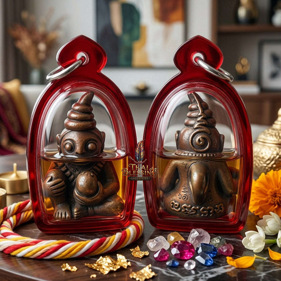 ✨ [The Sovereign of Primal Desire: The Master-Edition] Sacred "Phra Ngang - Samrit Matrix" (The Lord of Unbound Magnetism) – Special "108-Herb & Wasp Nest" Matrix – Encased in "Golden Flower" Attraction Oil Thai Blessing Co By RURUECHA