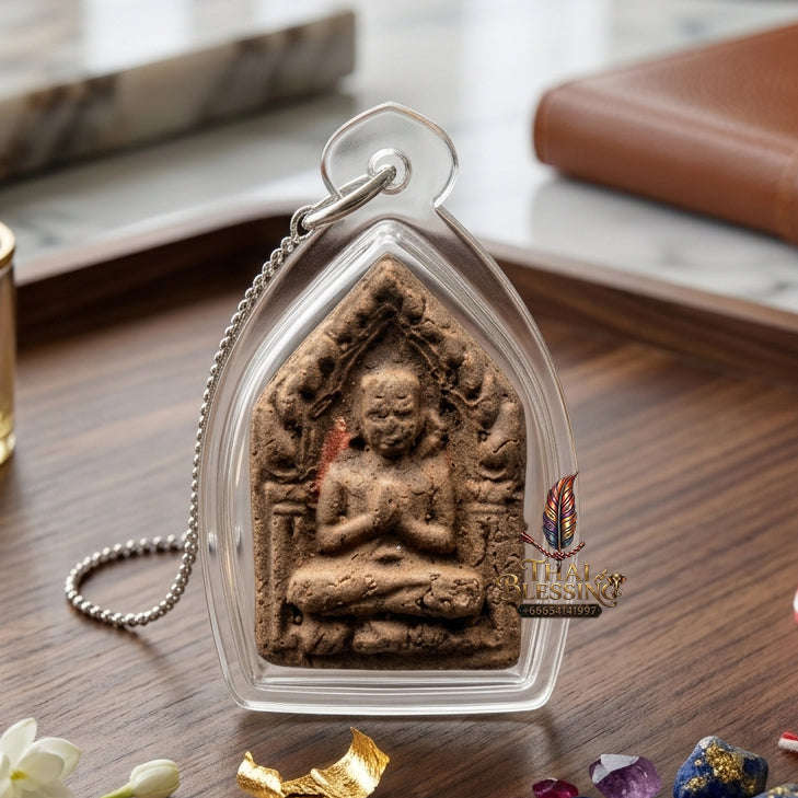 ✨ [The Sovereign of Primal Enchantment: The 2016 Master-Edition] Sacred "Pho Khun Phaen Rai Mon" (The Great Master of Casting Spells) – Special "Occult Cemetery-Herb" Matrix – Encased with "Twin-Sarika" Attraction Takruts Thai Blessing Co By