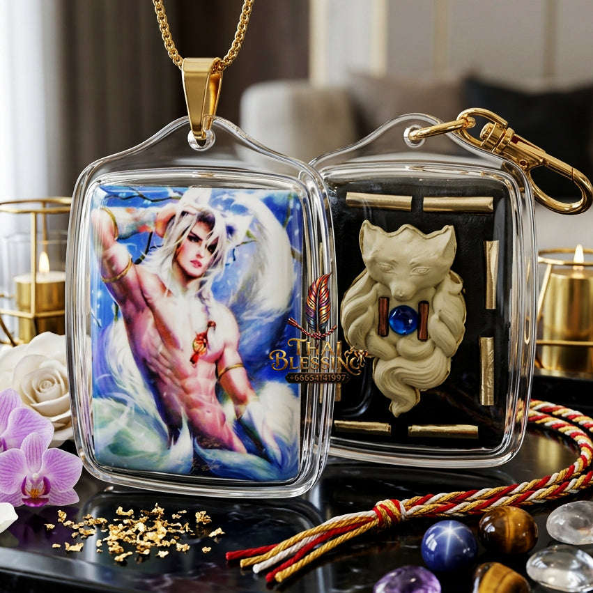✨ [The Sovereign of Primal Magnetism: The 2022 Master-Edition] Sacred "Male Fox Deity Locket" – Specialized Occult Artifact for Unrestrained Charisma and Abundance – Master-Blessed by Kruba Kampeng, Samnak Song Ma Kha Ngam, Kamphaeng Phet