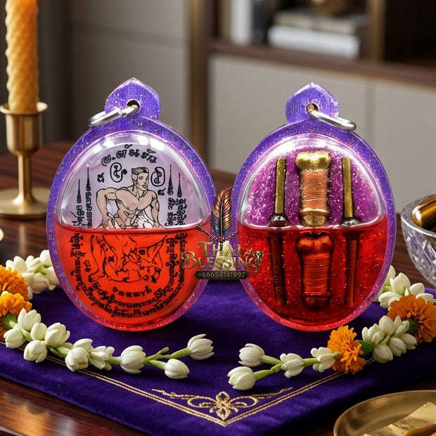 ✨ [The Sovereign of Primal Union: The Master-Oil Edition] Sacred "Inn Khu Sa-Kod Kam" (The Couple of Hypnotic Lust) – Special Same-Sex Edition – Master-Blessed by Achan Ton Rak (Salak Yan) (2018) Thai Blessing Co By RURUECHA