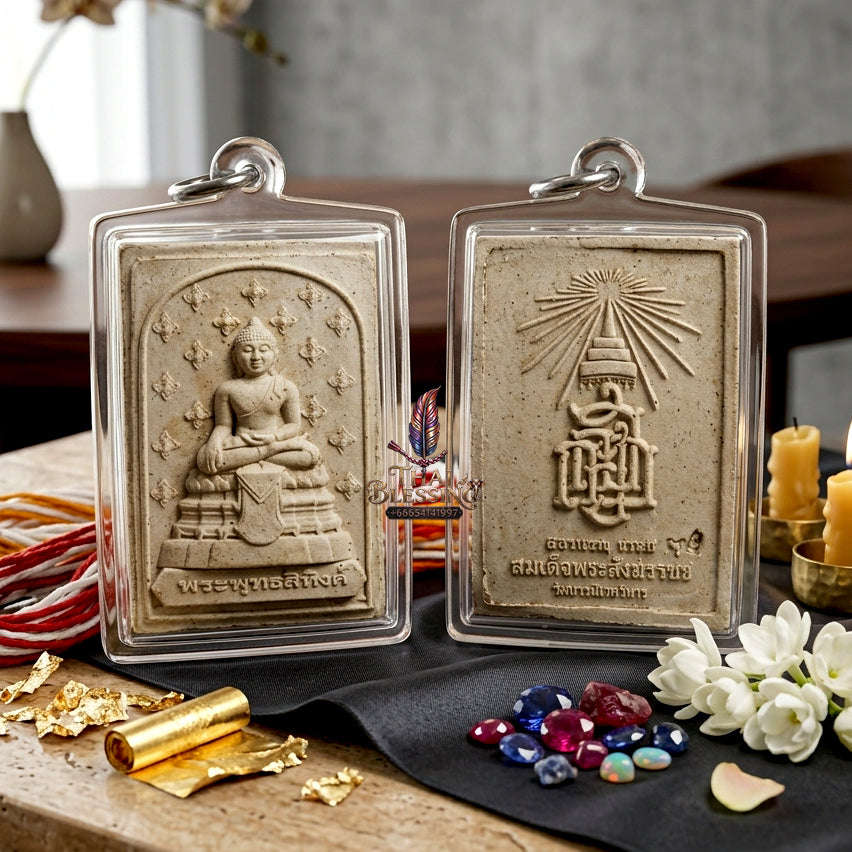 ✨ [The Sovereign of Supreme Compassion: The 2010 Commemorative Master-Edition] Sacred "Phra Phut Si Hing" – Holy Powder Matrix (Nuea Phong Phuttha Khun) Thai Blessing Co By RURUECHA