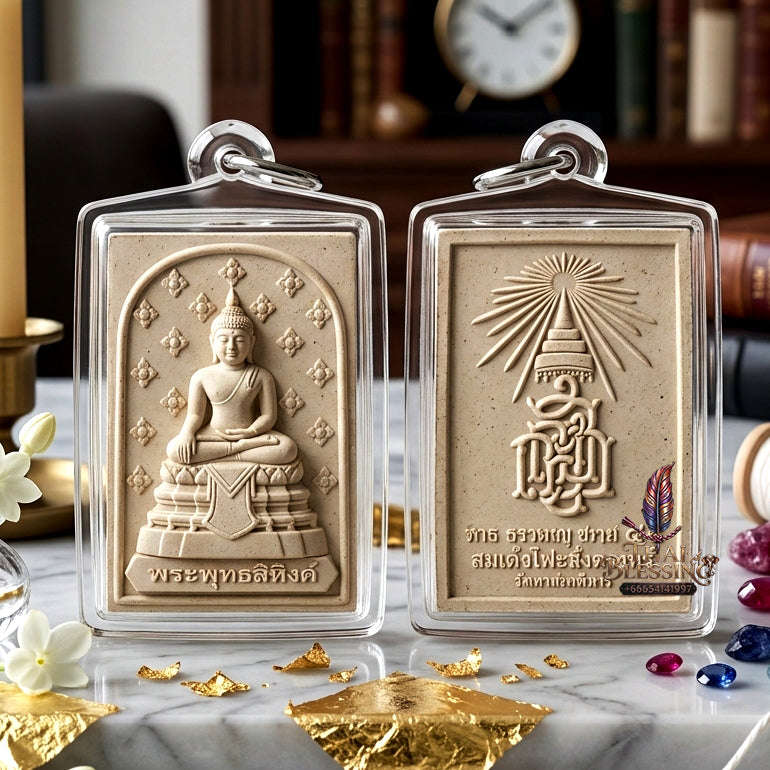 ✨ [The Sovereign of Supreme Compassion: The 2010 Commemorative Master-Edition] Sacred "Phra Phut Si Hing" – Holy Powder Matrix (Nuea Phong Phuttha Khun) Thai Blessing Co By RURUECHA