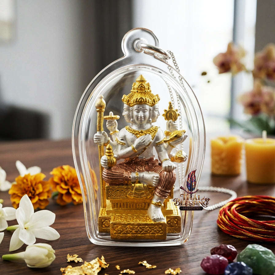 ✨ [The Sovereign of Supreme Cosmic Authority, Destiny-Elevation & Divine Protection: The 2026 "Grand-Master" Sovereign Edition] Sacred "Thao Maha Phrom (The Sovereign Lord Brahma of the 'Barami Pho Kae' Edition) – 3K Tricolor Plated Edition"