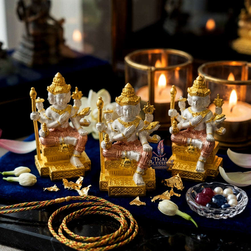 ✨ [The Sovereign of Supreme Cosmic Authority, Destiny-Elevation & Divine Protection: The 2026 "Grand-Master" Sovereign Edition] Sacred "Thao Maha Phrom (The Sovereign Lord Brahma of the 'Barami Pho Kae' Edition) – 3K Tricolor Plated Edition"