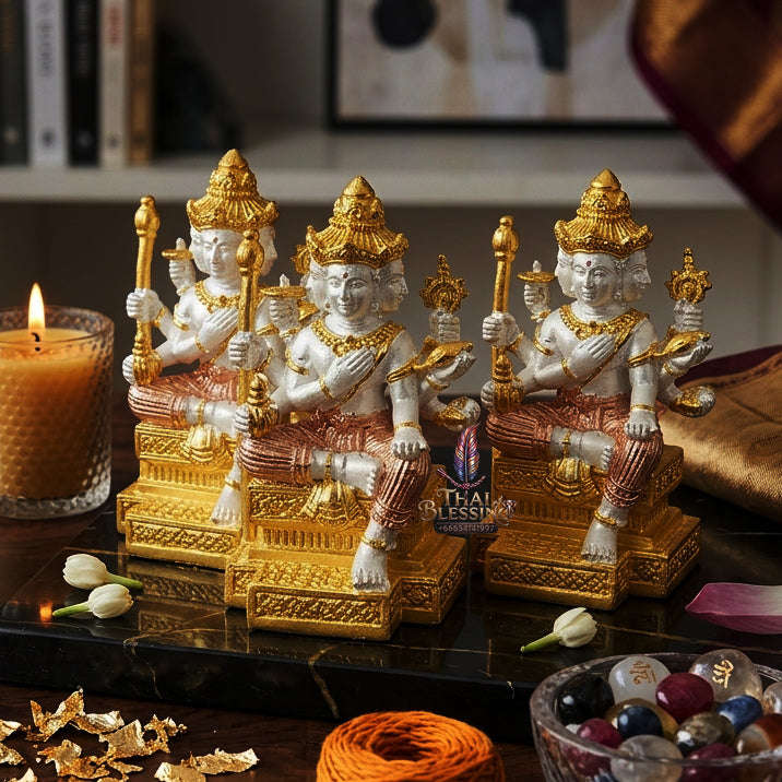 ✨ [The Sovereign of Supreme Cosmic Authority, Destiny-Elevation & Divine Protection: The 2026 "Grand-Master" Sovereign Edition] Sacred "Thao Maha Phrom (The Sovereign Lord Brahma of the 'Barami Pho Kae' Edition) – 3K Tricolor Plated Edition"
