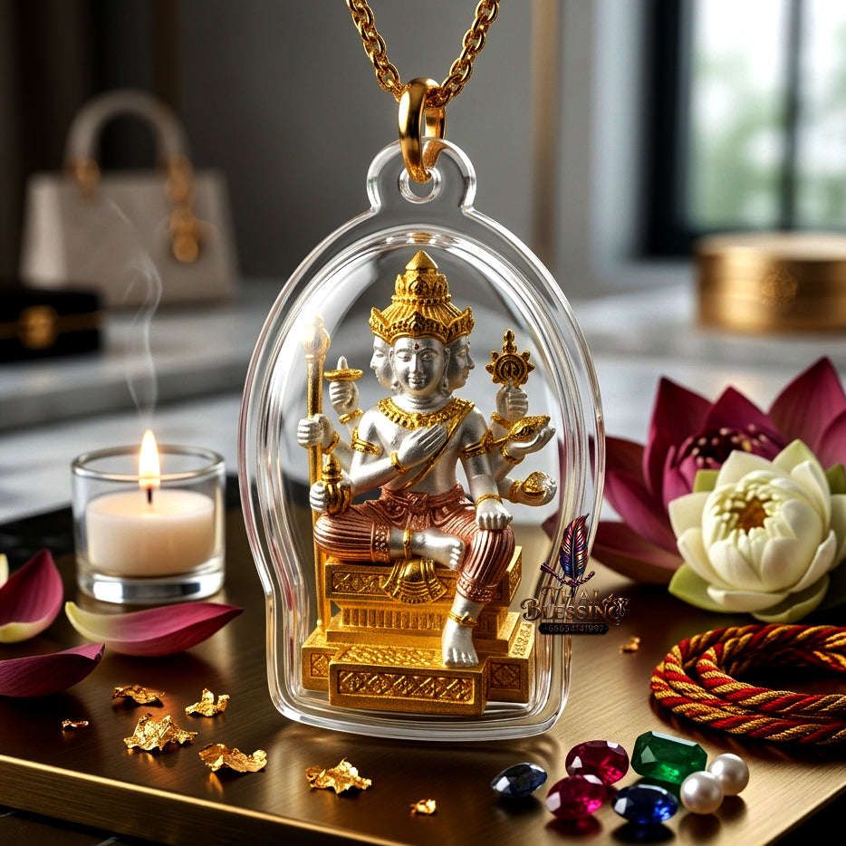 ✨ [The Sovereign of Supreme Cosmic Authority, Destiny-Elevation & Divine Protection: The 2026 "Grand-Master" Sovereign Edition] Sacred "Thao Maha Phrom (The Sovereign Lord Brahma of the 'Barami Pho Kae' Edition) – 3K Tricolor Plated Edition"