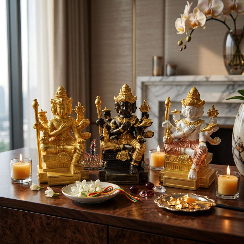 ✨ [The Sovereign of Supreme Cosmic Authority, Destiny-Elevation & Divine Protection: The 2026 "Grand-Master" Sovereign Edition] Sacred "Thao Maha Phrom (The Sovereign Lord Brahma of the 'Barami Pho Kae' Edition) – 3K Tricolor Plated Edition"