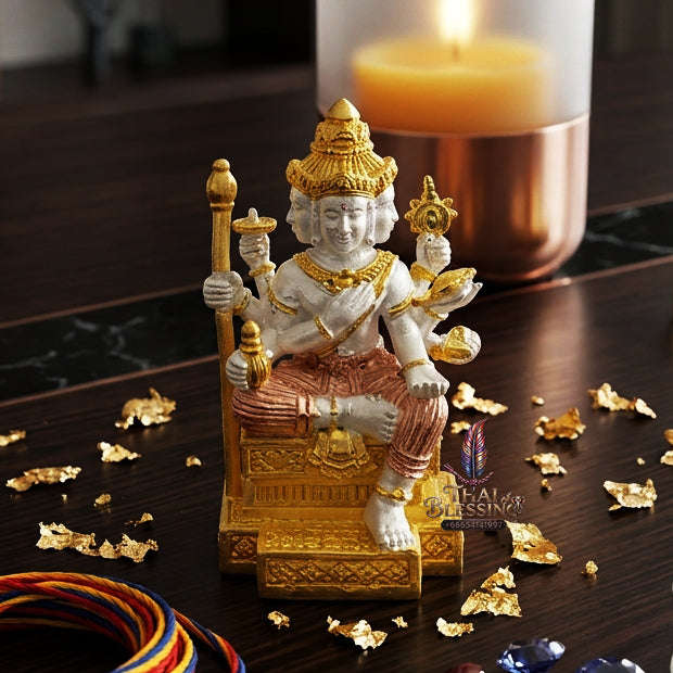 ✨ [The Sovereign of Supreme Cosmic Authority, Destiny-Elevation & Divine Protection: The 2026 "Grand-Master" Sovereign Edition] Sacred "Thao Maha Phrom (The Sovereign Lord Brahma of the 'Barami Pho Kae' Edition) – 3K Tricolor Plated Edition"