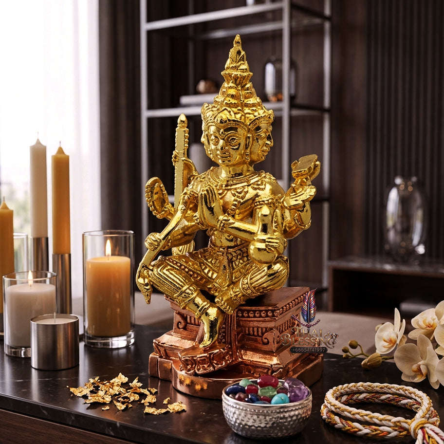 ✨ [The Sovereign of Supreme Cosmic Wealth, Unrivaled Success & Divine Abundance: The 2026 "Grand-Master" Sovereign Edition] Sacred "Thao Maha Phrom (The Sovereign Lord Brahma 'Phrom Maha Setthi' / Millionaire Brahma Edition) – Brass-Copper Thai