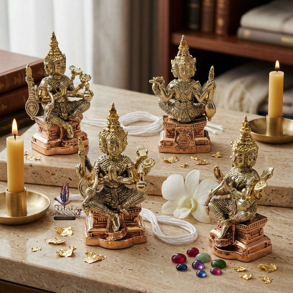 ✨ [The Sovereign of Supreme Cosmic Wealth, Unrivaled Success & Divine Abundance: The 2026 "Grand-Master" Sovereign Edition] Sacred "Thao Maha Phrom (The Sovereign Lord Brahma 'Phrom Maha Setthi' / Millionaire Brahma Edition) – White Brass & Copper